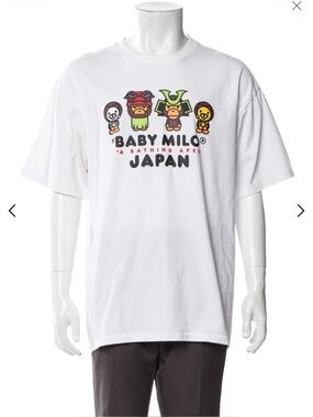 BOUGHT IN OSAKA, JAPAN: A Bathing Ape Baby Milo Graphic Tee White Small